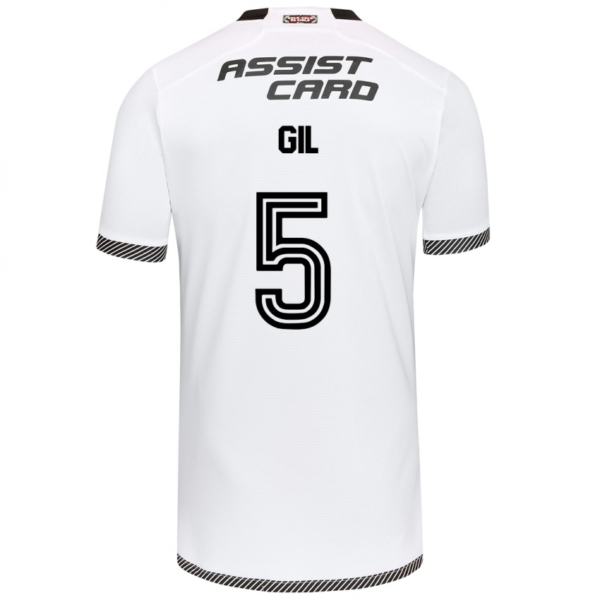 Bambino Maglia Leonardo Gil #5 Bianco Nero Kit Gara Home 2024/25 Maglietta