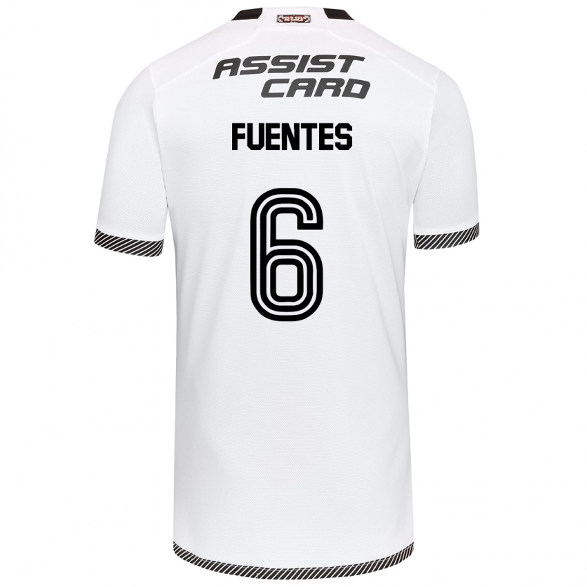 Bambino Maglia César Fuentes #6 Bianco Nero Kit Gara Home 2024/25 Maglietta