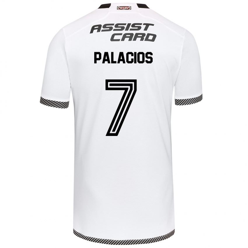 Bambino Maglia Carlos Palacios #7 Bianco Nero Kit Gara Home 2024/25 Maglietta