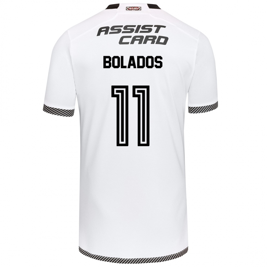 Bambino Maglia Marcos Bolados #11 Bianco Nero Kit Gara Home 2024/25 Maglietta