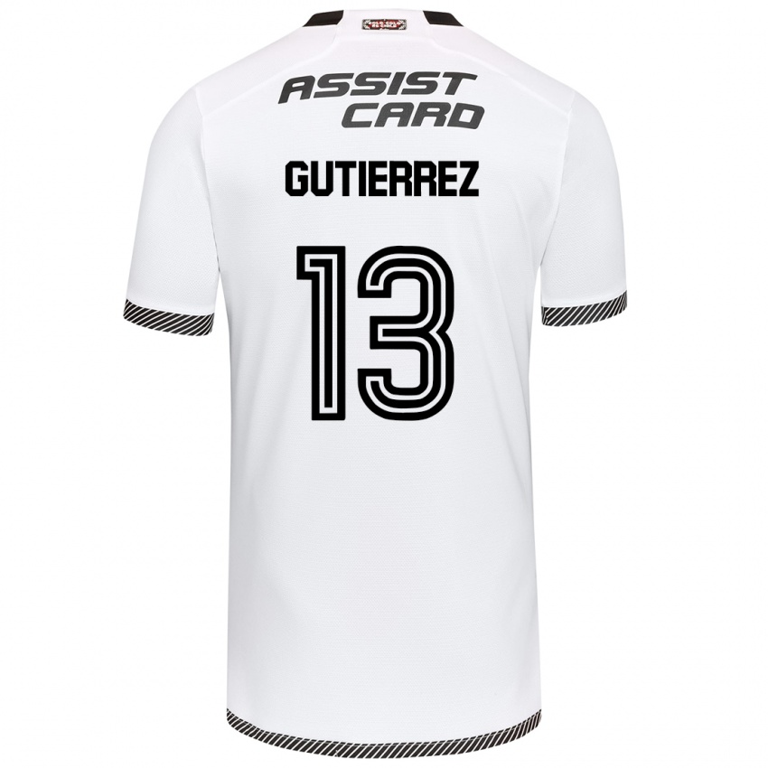 Bambino Maglia Bruno Gutiérrez #13 Bianco Nero Kit Gara Home 2024/25 Maglietta