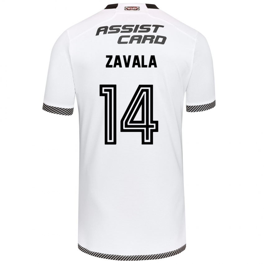 Bambino Maglia Cristián Zavala #14 Bianco Nero Kit Gara Home 2024/25 Maglietta