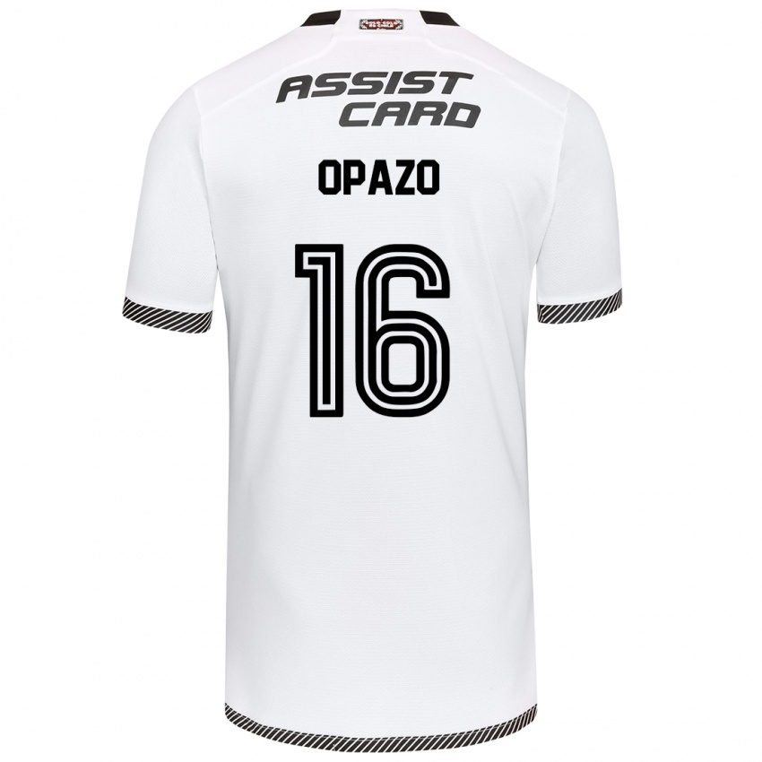 Bambino Maglia Óscar Opazo #16 Bianco Nero Kit Gara Home 2024/25 Maglietta