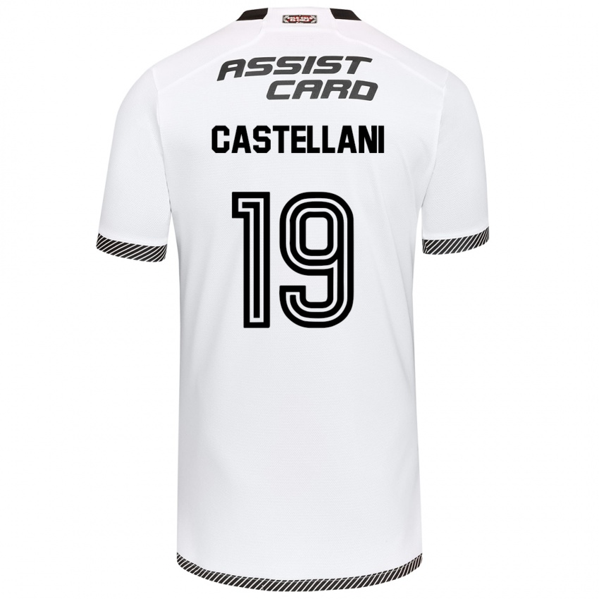 Bambino Maglia Gonzalo Castellani #19 Bianco Nero Kit Gara Home 2024/25 Maglietta