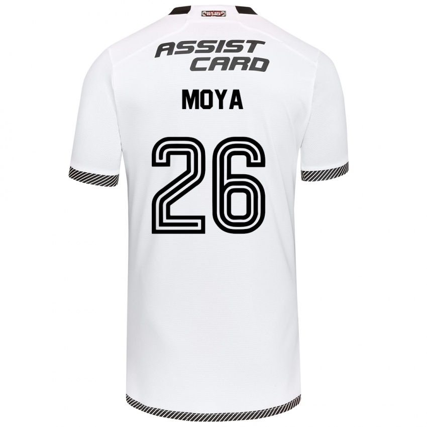 Bambino Maglia Matías Moya #26 Bianco Nero Kit Gara Home 2024/25 Maglietta