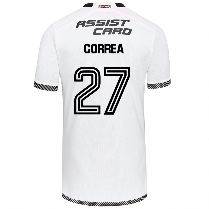 Bambino Maglia Javier Correa #27 Bianco Nero Kit Gara Home 2024/25 Maglietta