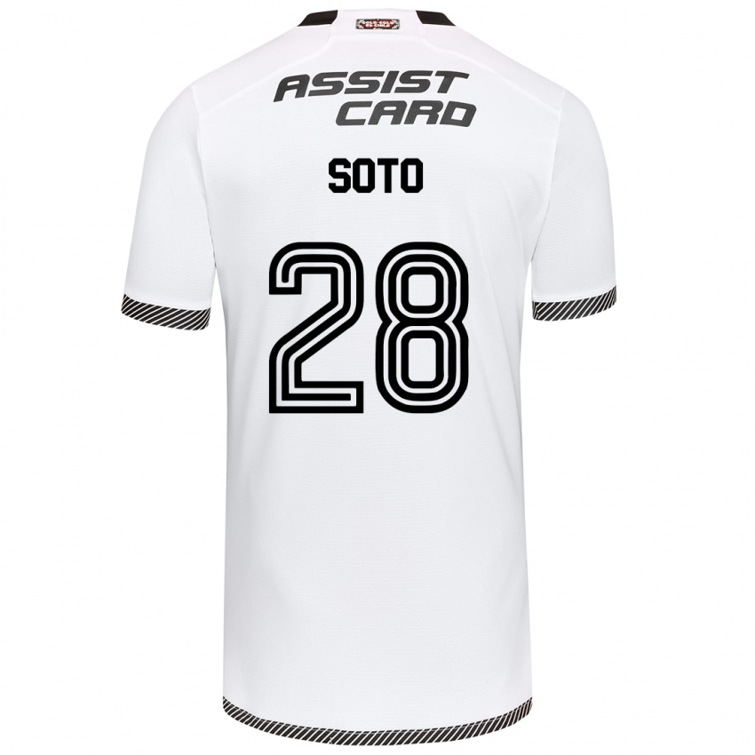 Bambino Maglia Lucas Soto #28 Bianco Nero Kit Gara Home 2024/25 Maglietta