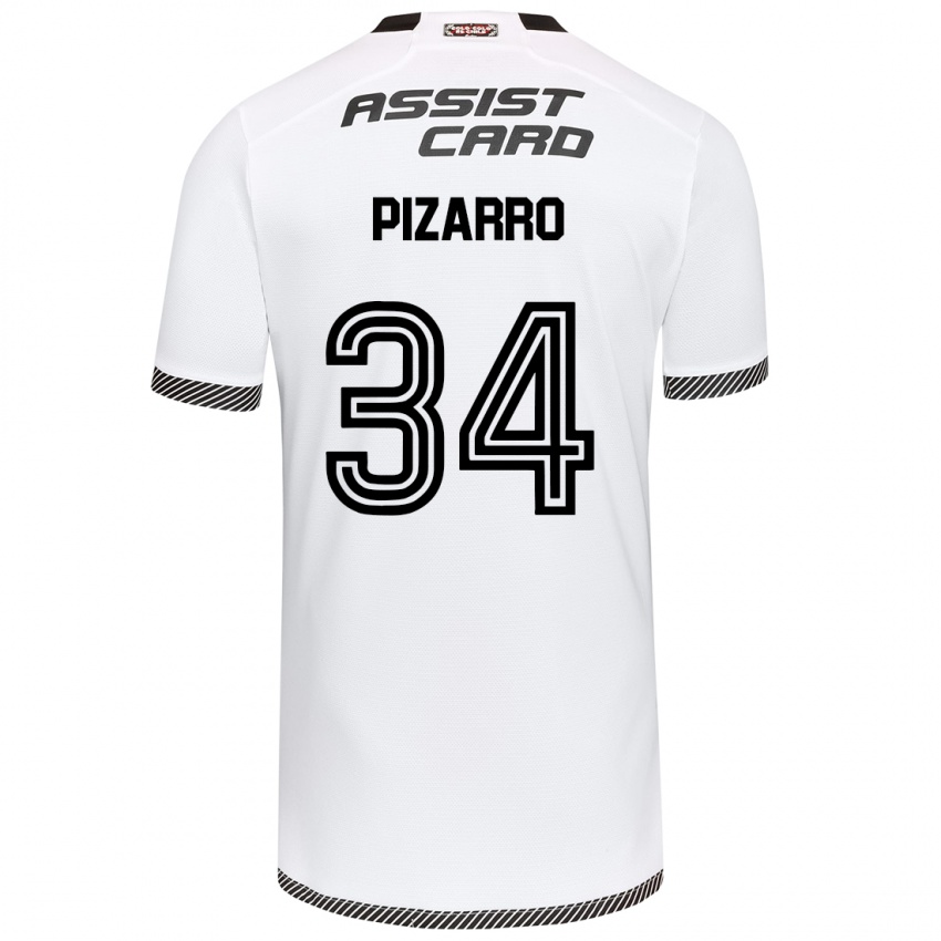 Bambino Maglia Vicente Pizarro #34 Bianco Nero Kit Gara Home 2024/25 Maglietta