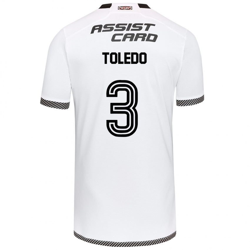 Bambino Maglia Miguel Toledo #3 Bianco Nero Kit Gara Home 2024/25 Maglietta