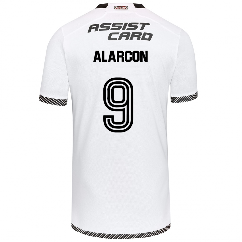 Bambino Maglia Cristian Alarcón #9 Bianco Nero Kit Gara Home 2024/25 Maglietta