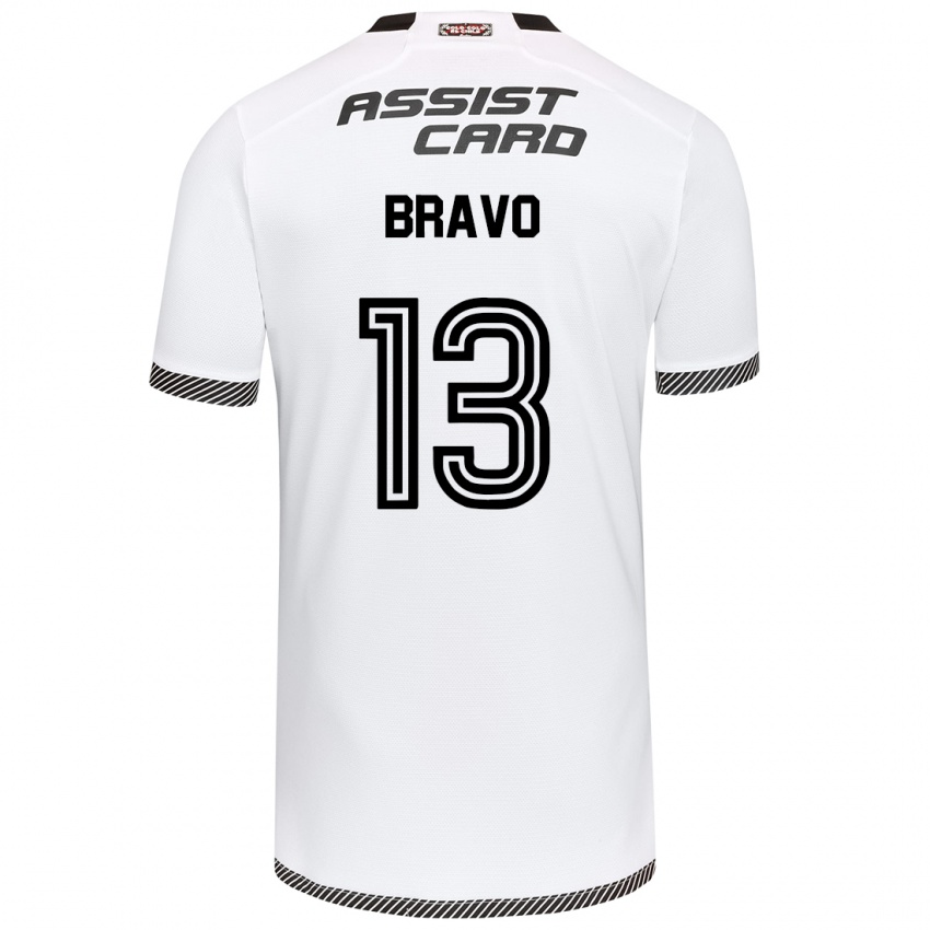 Bambino Maglia Santiago Bravo #13 Bianco Nero Kit Gara Home 2024/25 Maglietta