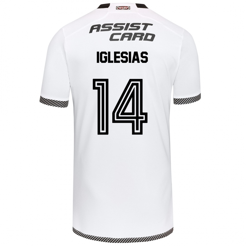 Bambino Maglia Luciano Iglesias #14 Bianco Nero Kit Gara Home 2024/25 Maglietta