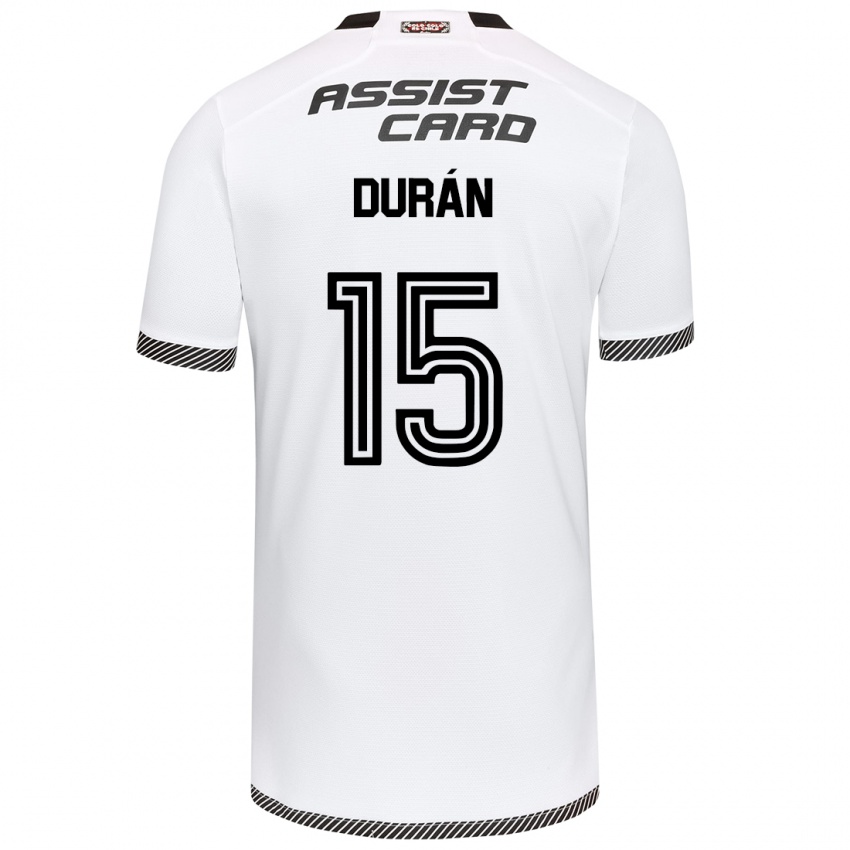 Bambino Maglia José Durán #15 Bianco Nero Kit Gara Home 2024/25 Maglietta