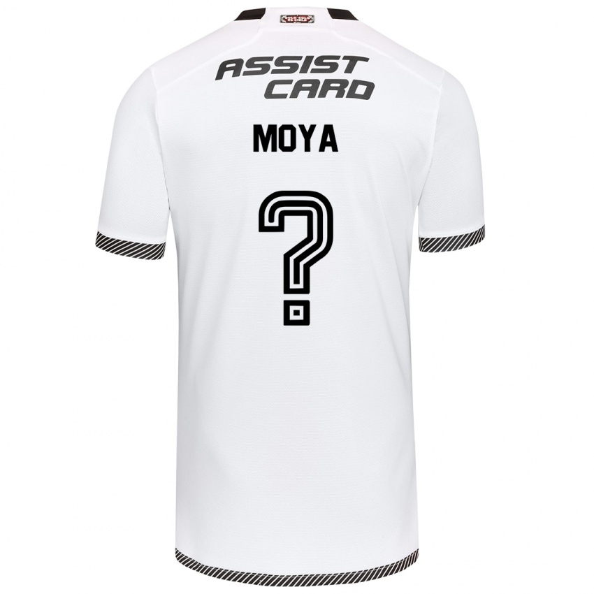 Bambino Maglia Matías Moya #0 Bianco Nero Kit Gara Home 2024/25 Maglietta