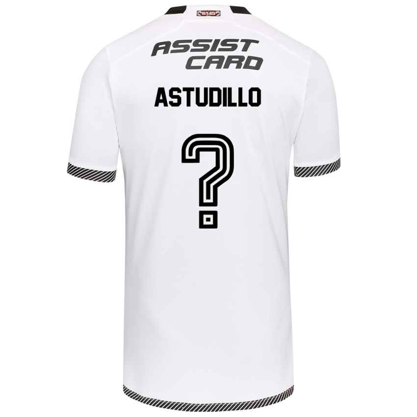 Bambino Maglia Jerall Astudillo #0 Bianco Nero Kit Gara Home 2024/25 Maglietta