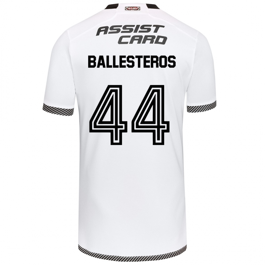 Bambino Maglia Martín Ballesteros #44 Bianco Nero Kit Gara Home 2024/25 Maglietta