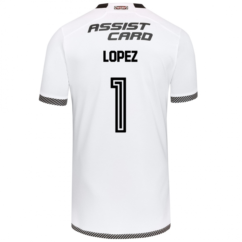 Bambino Maglia Yessenia López #1 Bianco Nero Kit Gara Home 2024/25 Maglietta