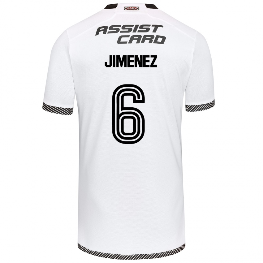 Bambino Maglia Yastin Jiménez #6 Bianco Nero Kit Gara Home 2024/25 Maglietta