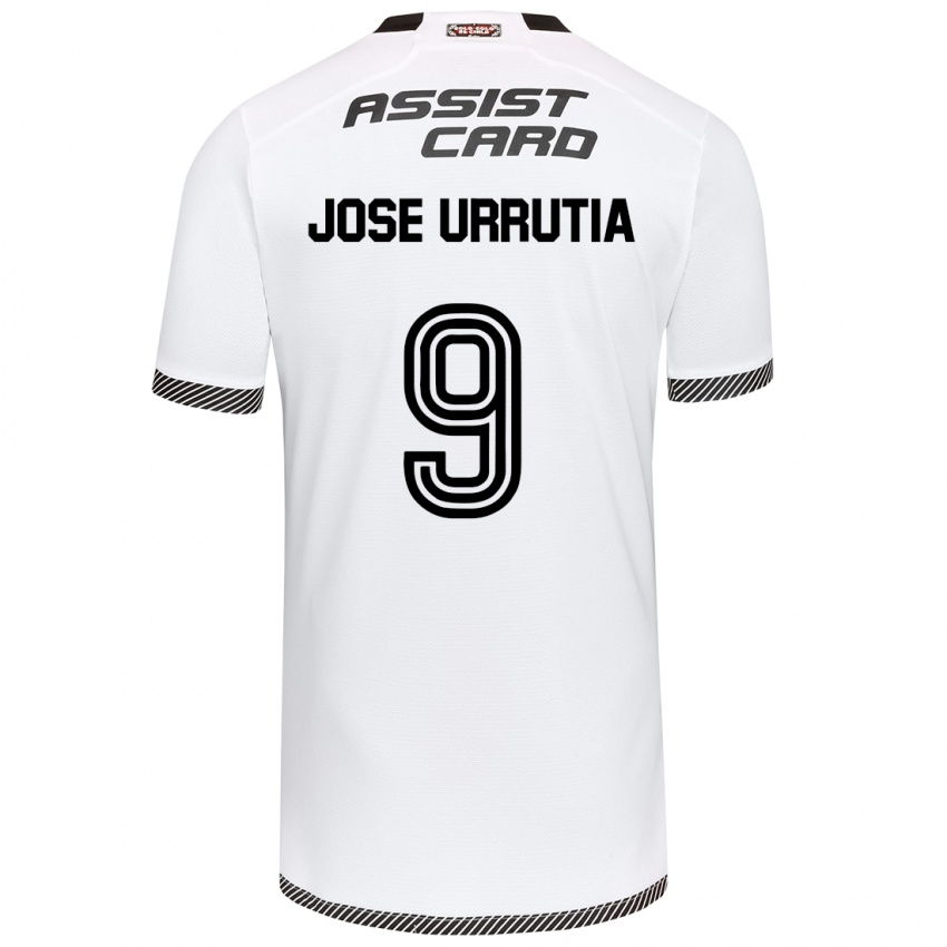 Bambino Maglia María José Urrutia #9 Bianco Nero Kit Gara Home 2024/25 Maglietta