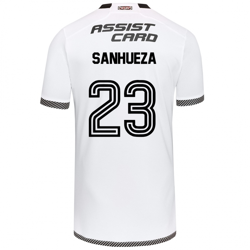 Bambino Maglia Nicol Sanhueza #23 Bianco Nero Kit Gara Home 2024/25 Maglietta