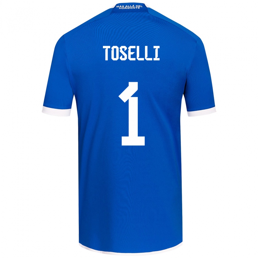 Bambino Maglia Cristopher Toselli #1 Blu Bianco Kit Gara Home 2024/25 Maglietta