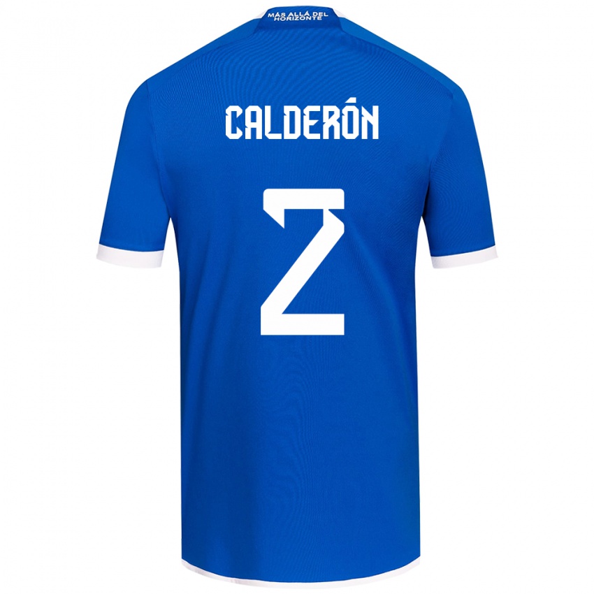 Bambino Maglia Franco Calderón #2 Blu Bianco Kit Gara Home 2024/25 Maglietta