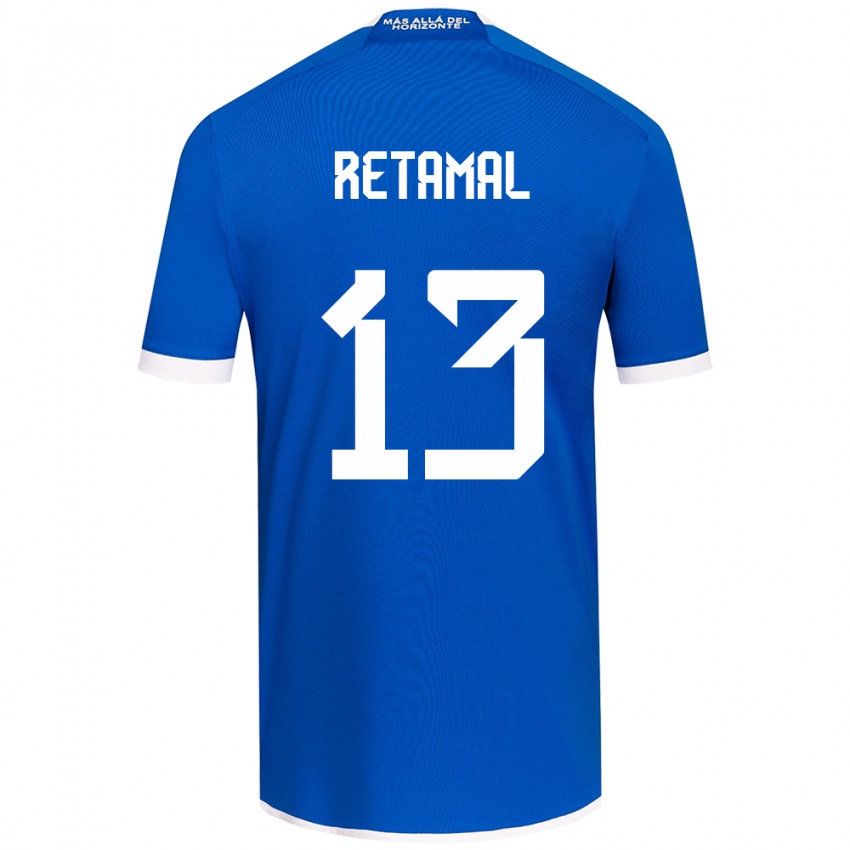 Bambino Maglia David Retamal #13 Blu Bianco Kit Gara Home 2024/25 Maglietta