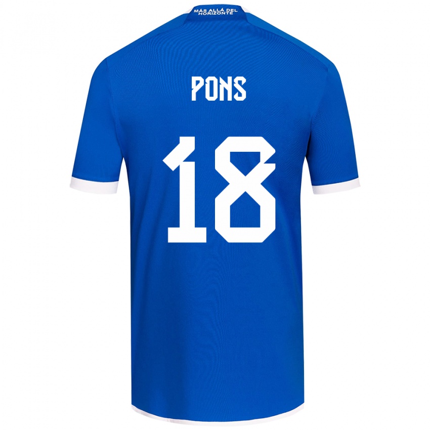 Bambino Maglia Luciano Pons #18 Blu Bianco Kit Gara Home 2024/25 Maglietta