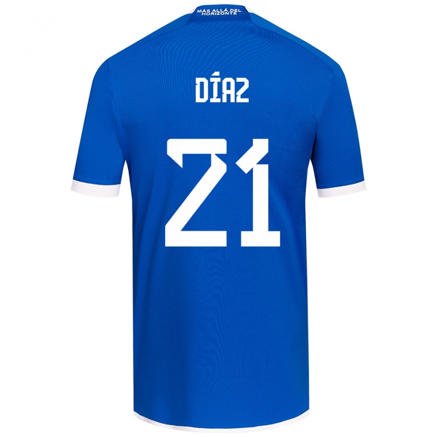 Bambino Maglia Marcelo Díaz #21 Blu Bianco Kit Gara Home 2024/25 Maglietta