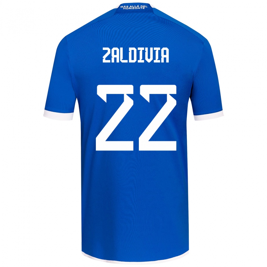 Bambino Maglia Matías Zaldivia #22 Blu Bianco Kit Gara Home 2024/25 Maglietta