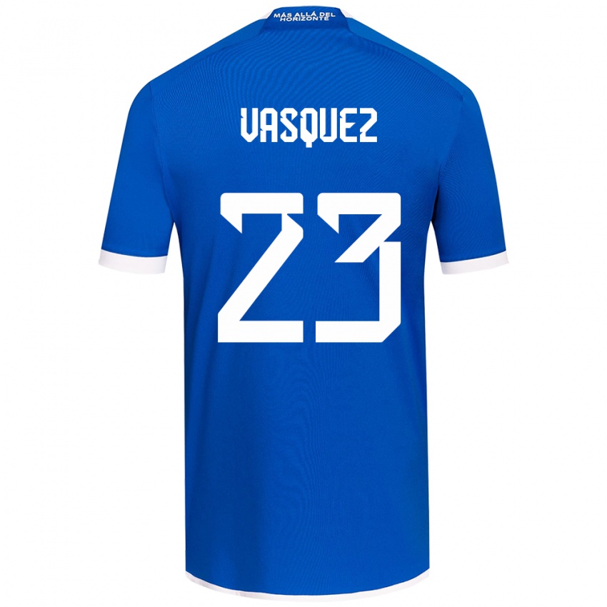 Bambino Maglia Ignacio Vásquez #23 Blu Bianco Kit Gara Home 2024/25 Maglietta