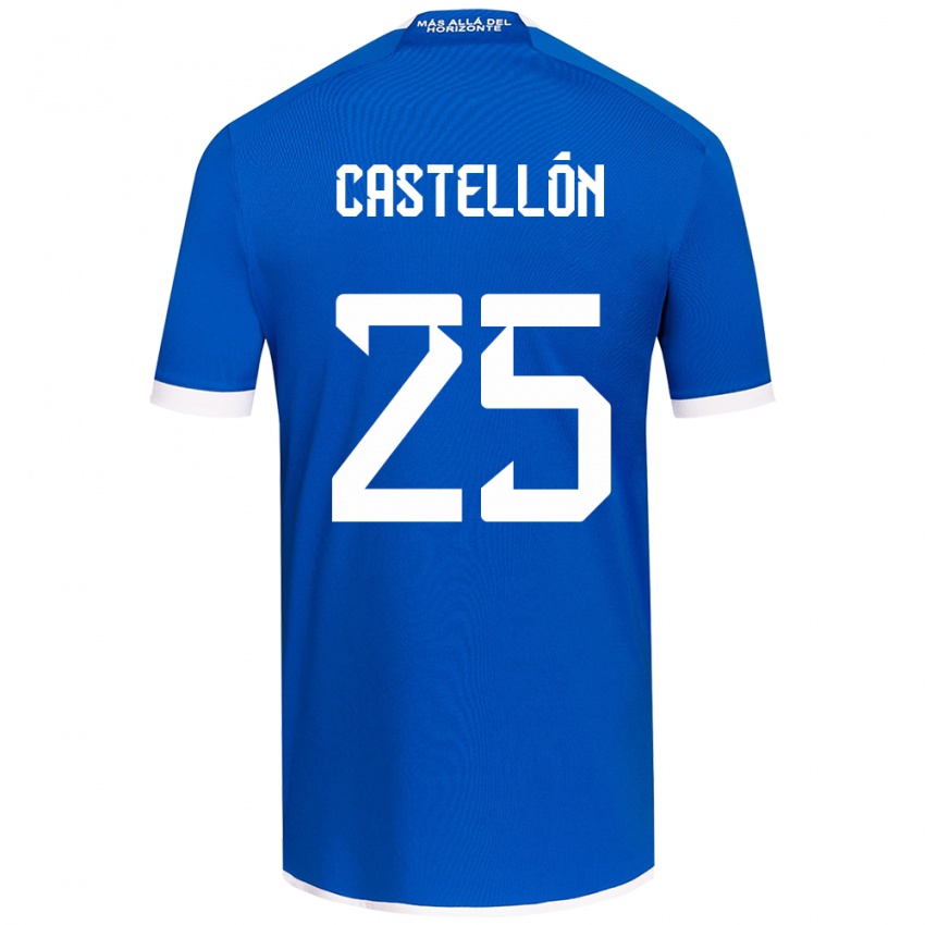 Bambino Maglia Gabriel Castellón #25 Blu Bianco Kit Gara Home 2024/25 Maglietta