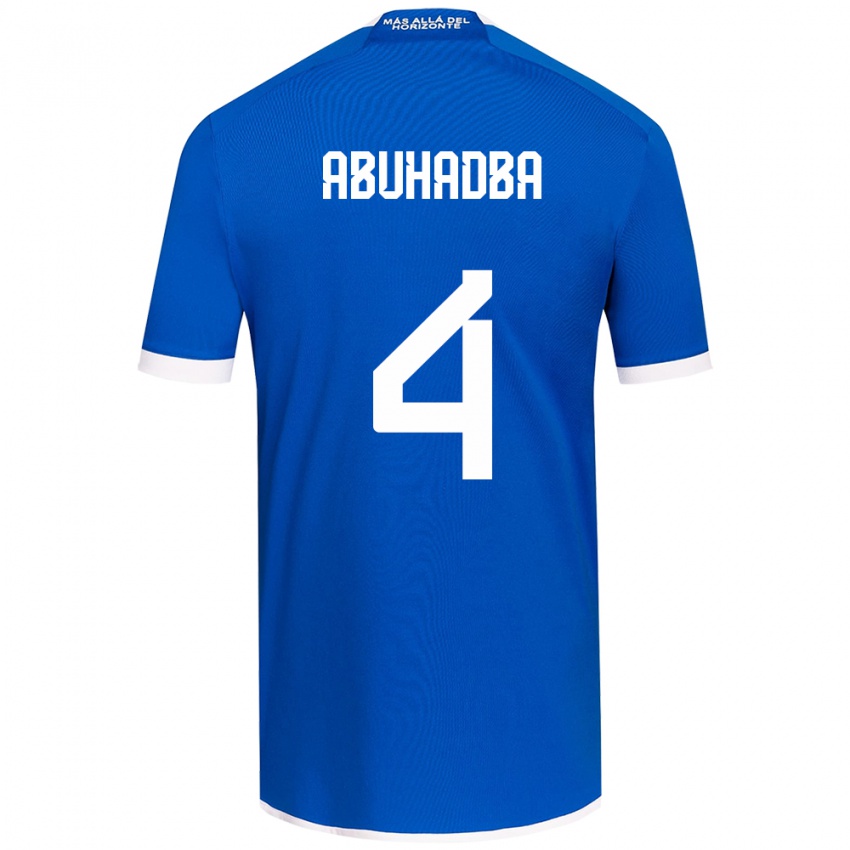 Bambino Maglia Zacarías Abuhadba #4 Blu Bianco Kit Gara Home 2024/25 Maglietta