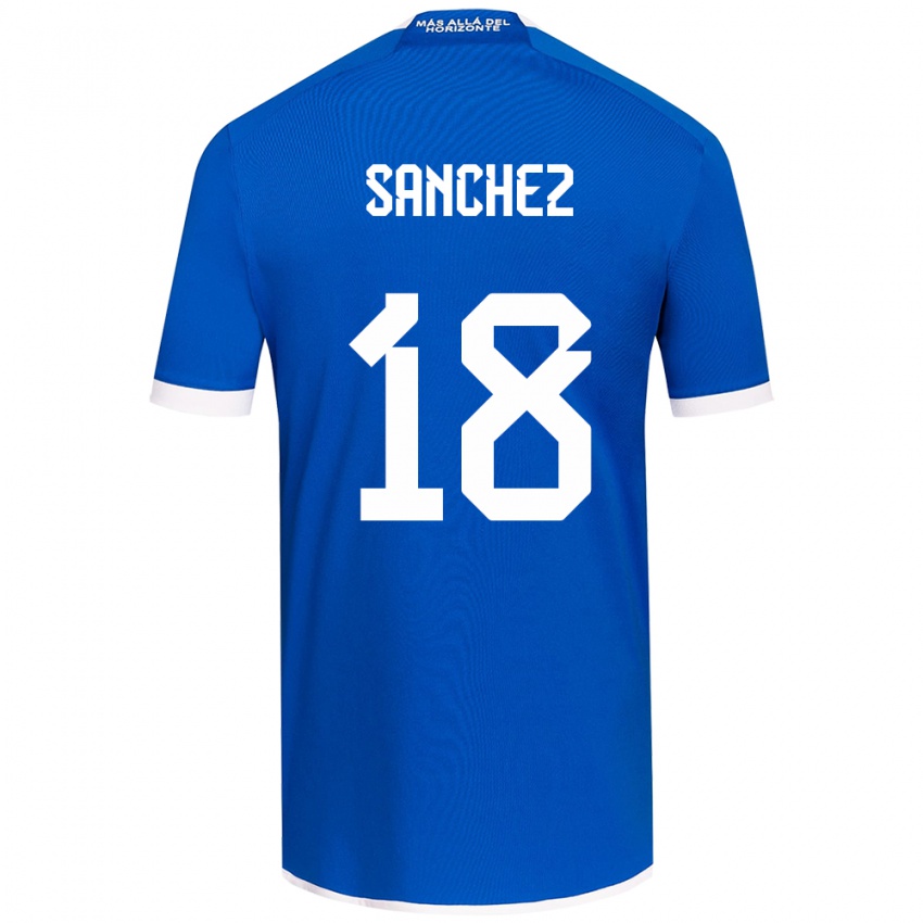 Bambino Maglia Bárbara Sánchez #18 Blu Bianco Kit Gara Home 2024/25 Maglietta