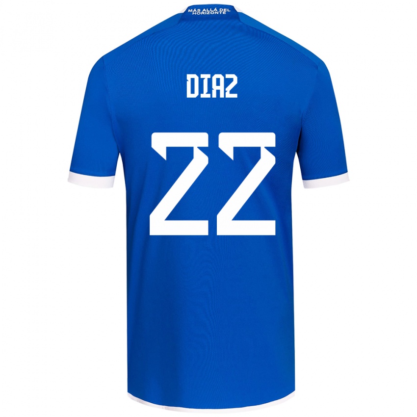 Bambino Maglia Valentina Díaz #22 Blu Bianco Kit Gara Home 2024/25 Maglietta