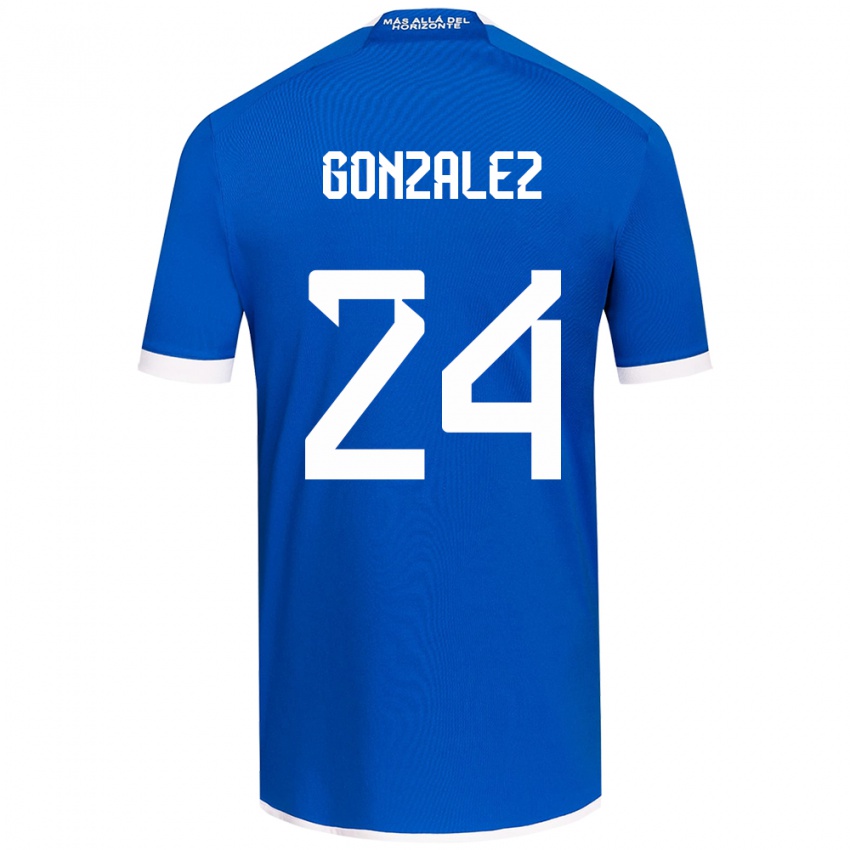 Bambino Maglia Emma González #24 Blu Bianco Kit Gara Home 2024/25 Maglietta