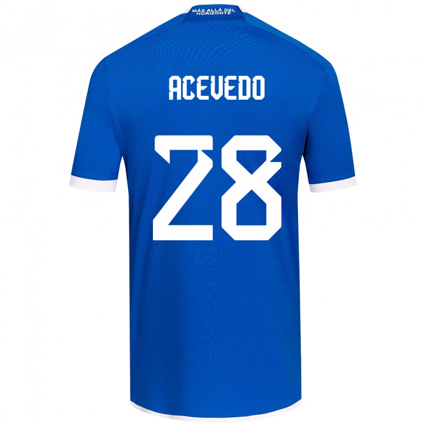 Bambino Maglia Florencia Acevedo #28 Blu Bianco Kit Gara Home 2024/25 Maglietta