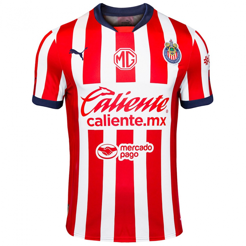 Bambino Maglia Luis Gómez #204 Rosso Bianco Blu Kit Gara Home 2024/25 Maglietta