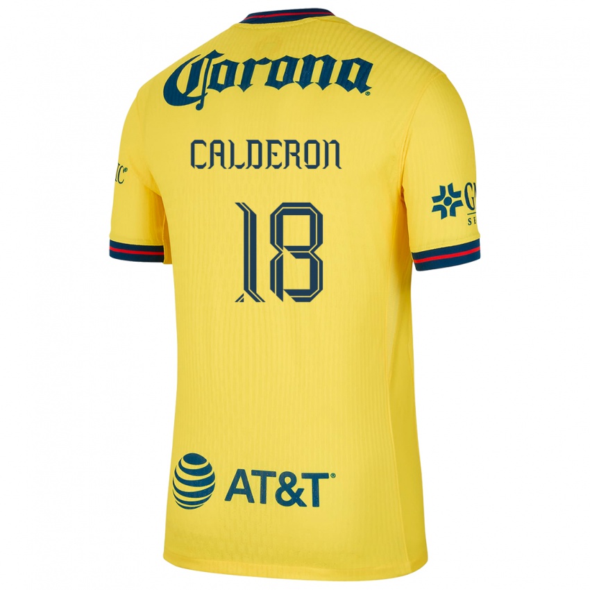 Bambino Maglia Cristian Calderón #18 Giallo Blu Kit Gara Home 2024/25 Maglietta