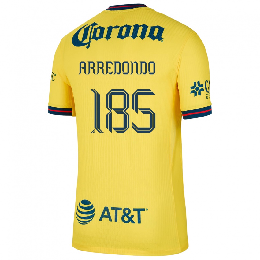 Bambino Maglia Aarón Arredondo #185 Giallo Blu Kit Gara Home 2024/25 Maglietta