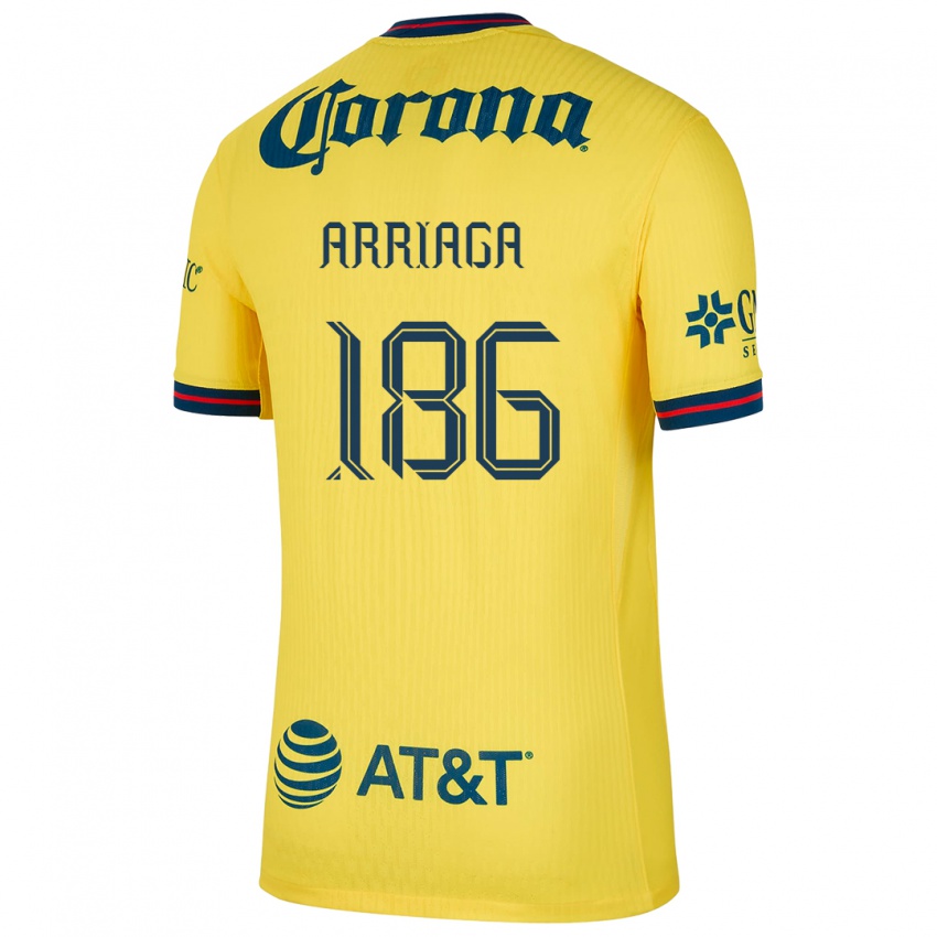 Bambino Maglia Diego Arriaga #186 Giallo Blu Kit Gara Home 2024/25 Maglietta