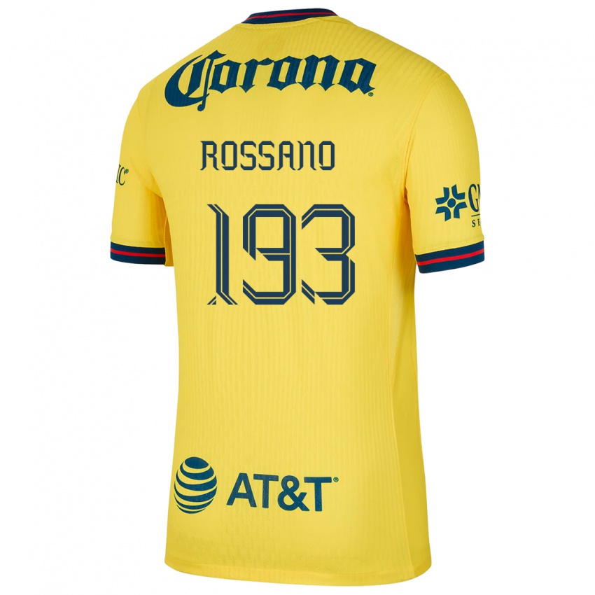 Bambino Maglia Franco Rossano #193 Giallo Blu Kit Gara Home 2024/25 Maglietta