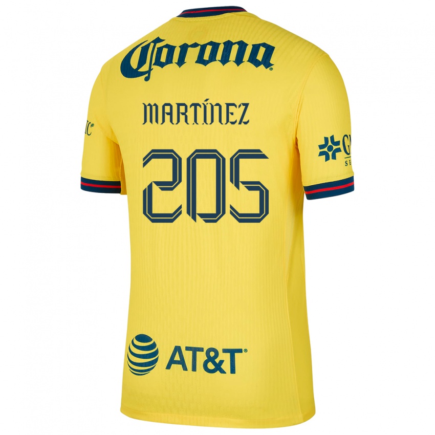 Bambino Maglia Sebastián Martínez #205 Giallo Blu Kit Gara Home 2024/25 Maglietta