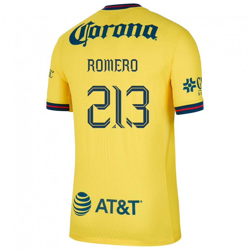 Bambino Maglia Axel Romero #213 Giallo Blu Kit Gara Home 2024/25 Maglietta