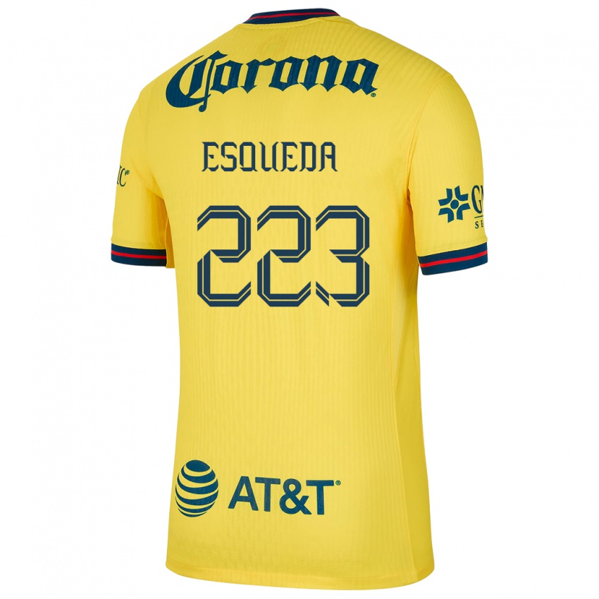 Bambino Maglia Diego Esqueda #223 Giallo Blu Kit Gara Home 2024/25 Maglietta