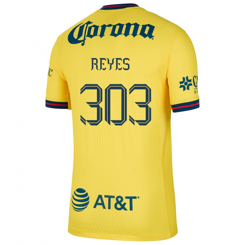 Bambino Maglia Diego Reyes #303 Giallo Blu Kit Gara Home 2024/25 Maglietta