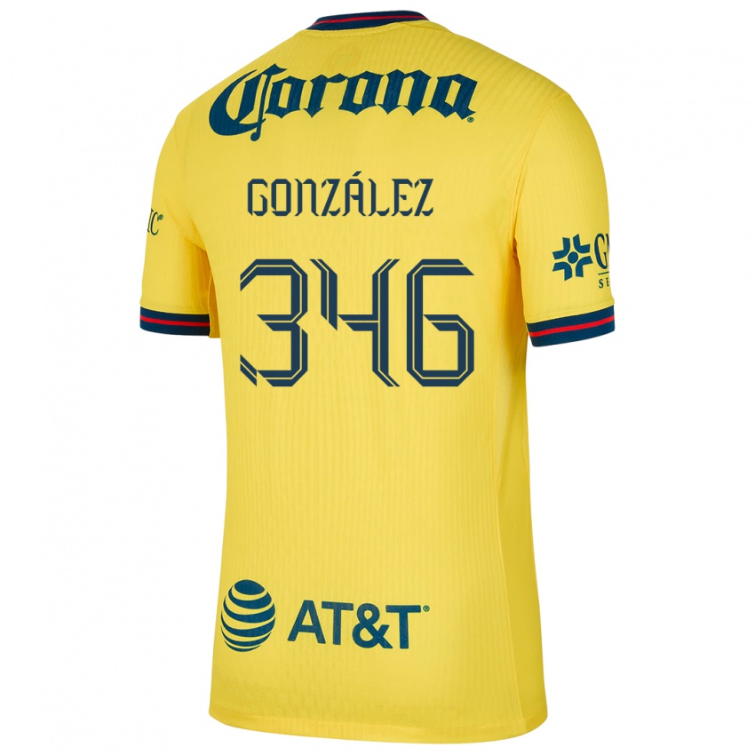 Bambino Maglia Ricardo González #346 Giallo Blu Kit Gara Home 2024/25 Maglietta