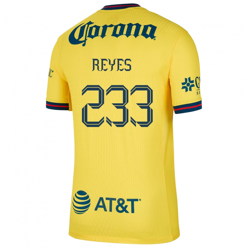 Bambino Maglia Andrés Reyes #233 Giallo Blu Kit Gara Home 2024/25 Maglietta