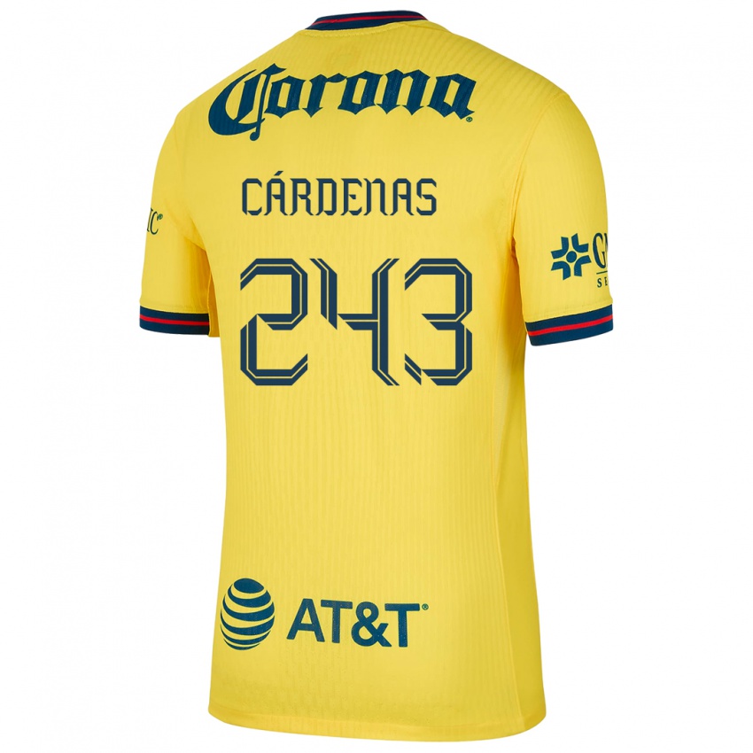 Bambino Maglia Alejandro Cárdenas #243 Giallo Blu Kit Gara Home 2024/25 Maglietta