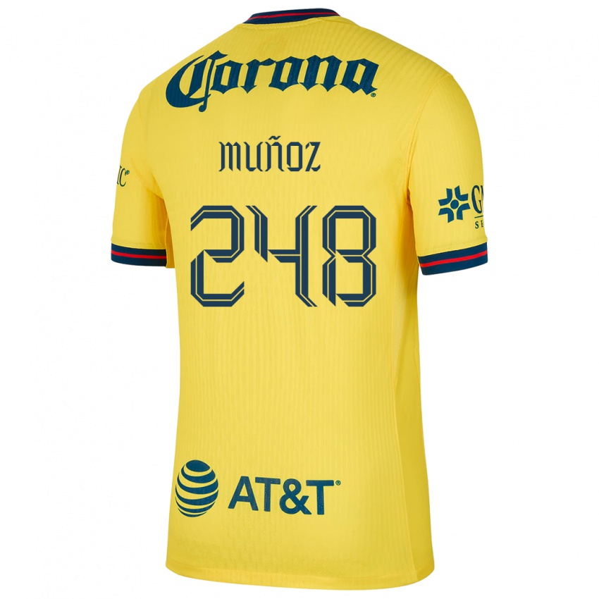 Bambino Maglia Diego Muñoz #248 Giallo Blu Kit Gara Home 2024/25 Maglietta